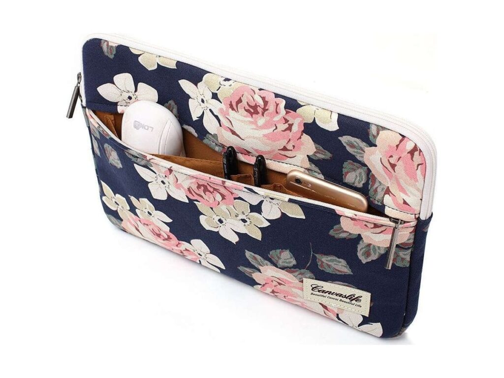 Etui torba damska Canvas na MacBook Air/ Pro 13 White Rose