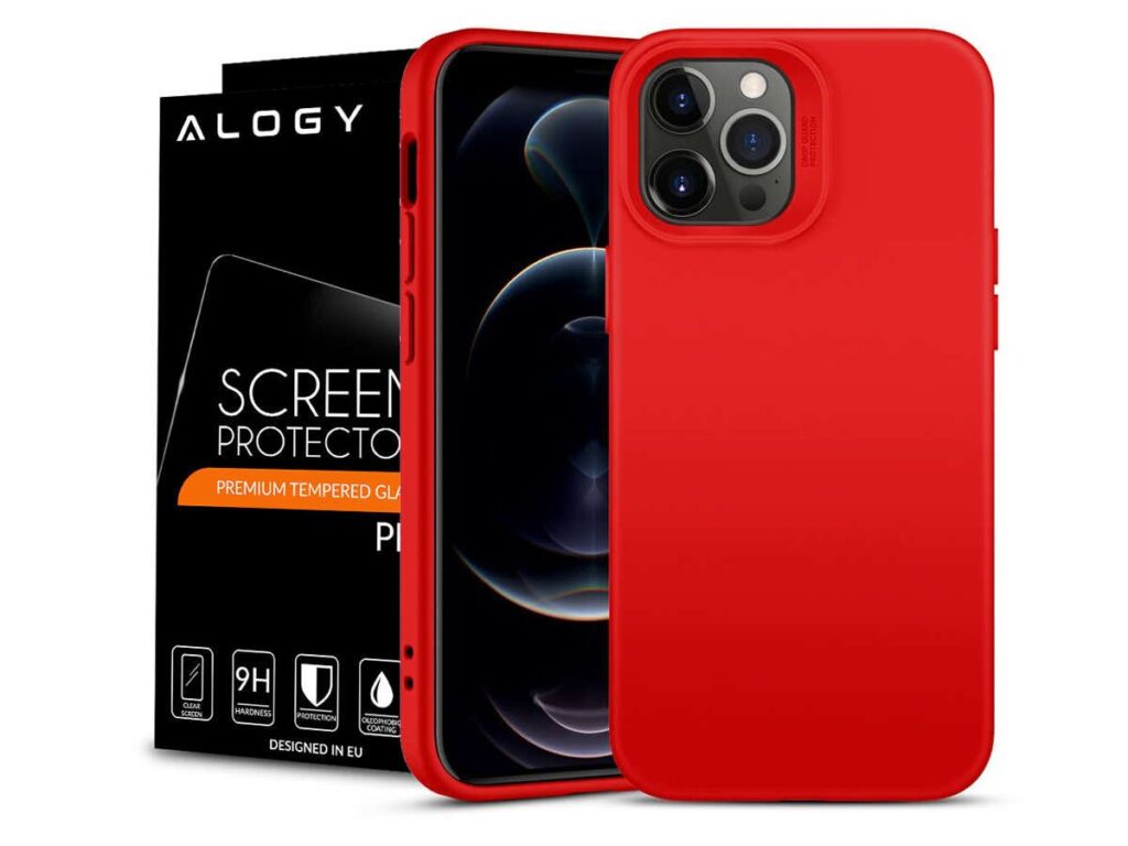 Etui ochronne ESR Cloud do Apple iPhone 12/12 Pro 6.1 Red + Szkło