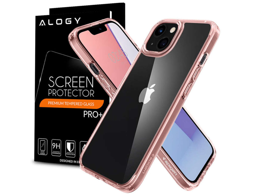 Etui obudowa case Spigen Ultra Hybrid do Apple iPhone 13 Mini Rose Crystal + Szkło